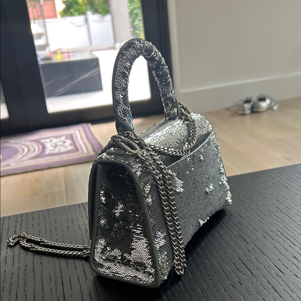Balenciaga Silver Sequin XS Bag Excellent Condition - Picture 9 of 15